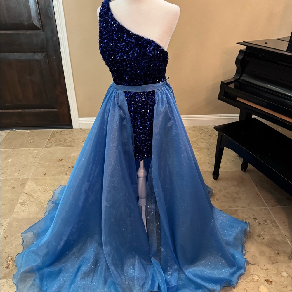 Ocean Blue Overskirt with sparkle